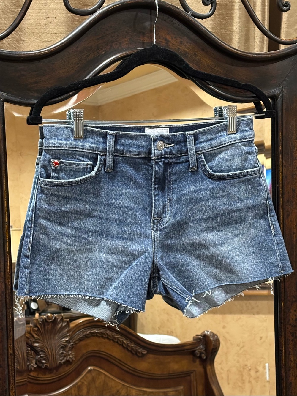 NWOT Hudson Jeans Distressed Blue Denim Cutoff Shorts (Gracie)